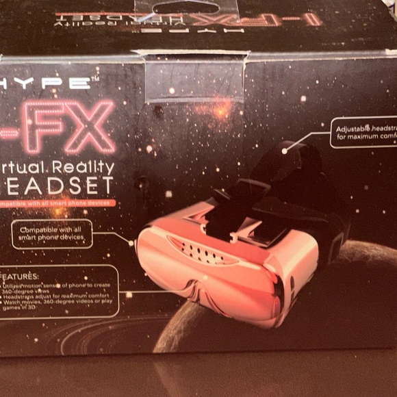 Hype I-FX Virtual Reality Headset Watch Photos Play Video Games Adj. Strap Pink! - Picture 3 of 7